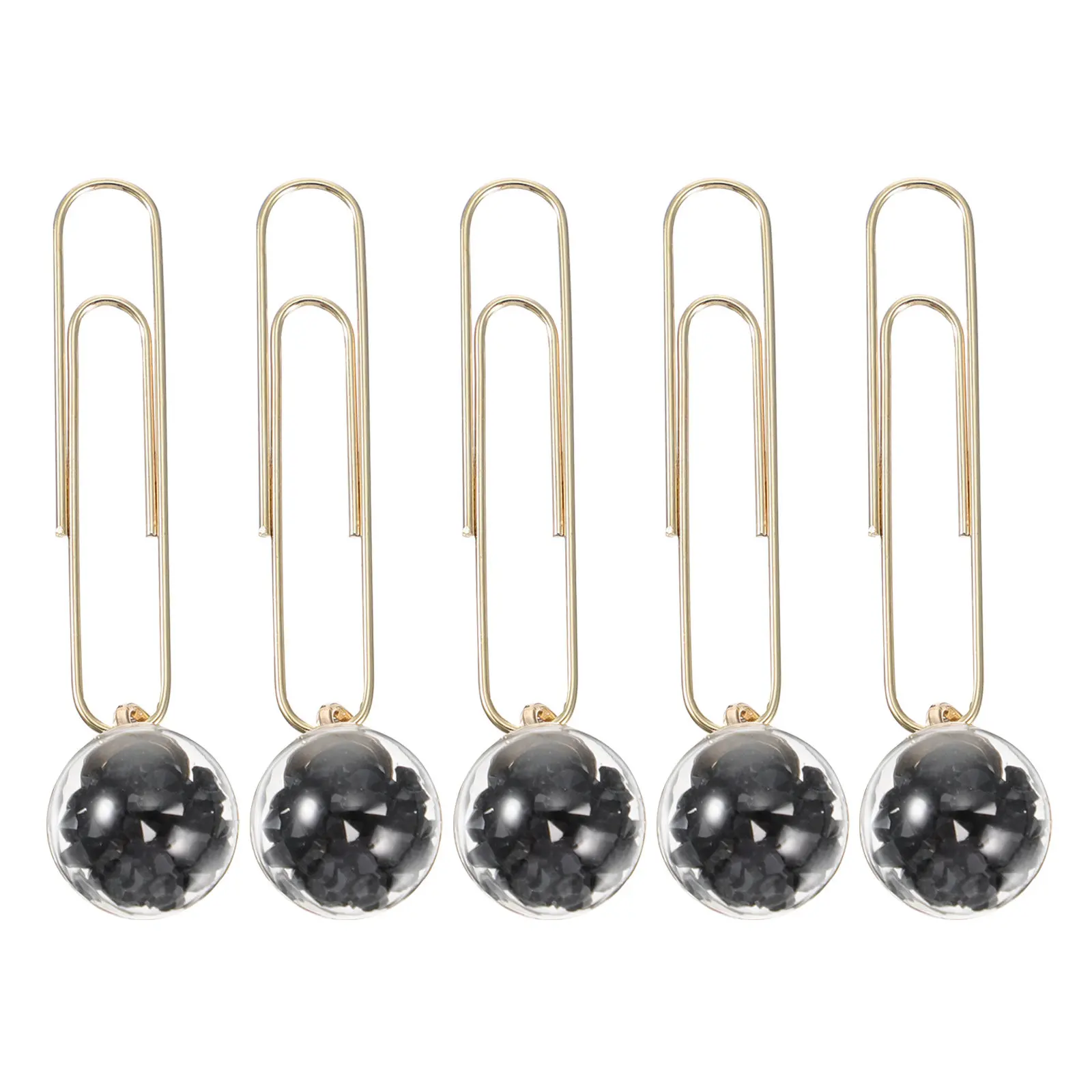 5Pcs Creative Paper Clips Metal Office Memo Holders Document Clips Files Organizer Lovely Paper Clip Office Memo Holders