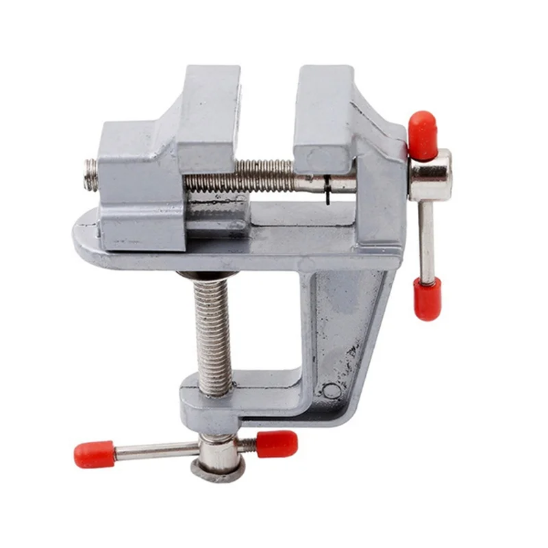 Universal Table Vise Home 3.5inch Aluminum Mini Hobby Clamp On Table Bench Vise DIY Household Flat Mouth Table Vise Hand Tools