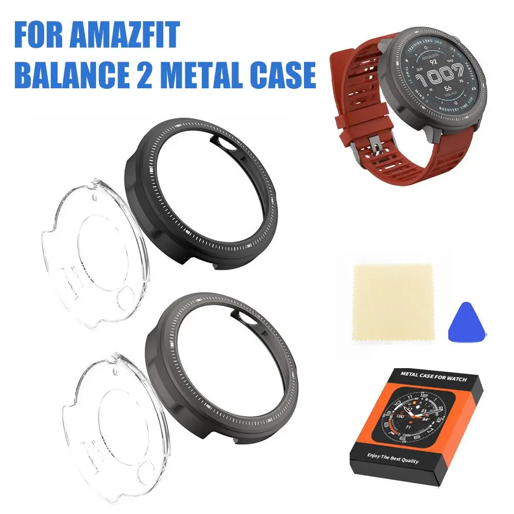 

Чехол из закаленного стекла для умных часов AMAZFIT Balance 2 47 мм, защитные аксессуары для экрана для AMAZFIT Balance 2 47 мм W7Q6