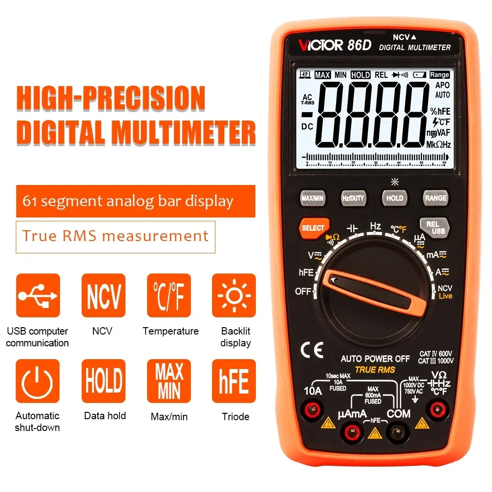 VICTOR new 86D highly reliable 3 5/6 digit multi-meter