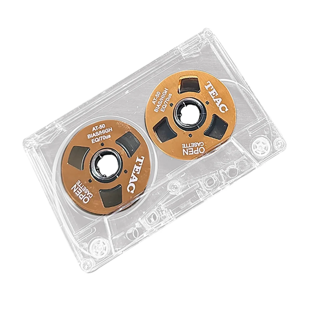 Double-Sided Color Housing Empty Tape Metal Mini Can Record 55 Minutes Empty Tape Blank Cassette Tape,Orange