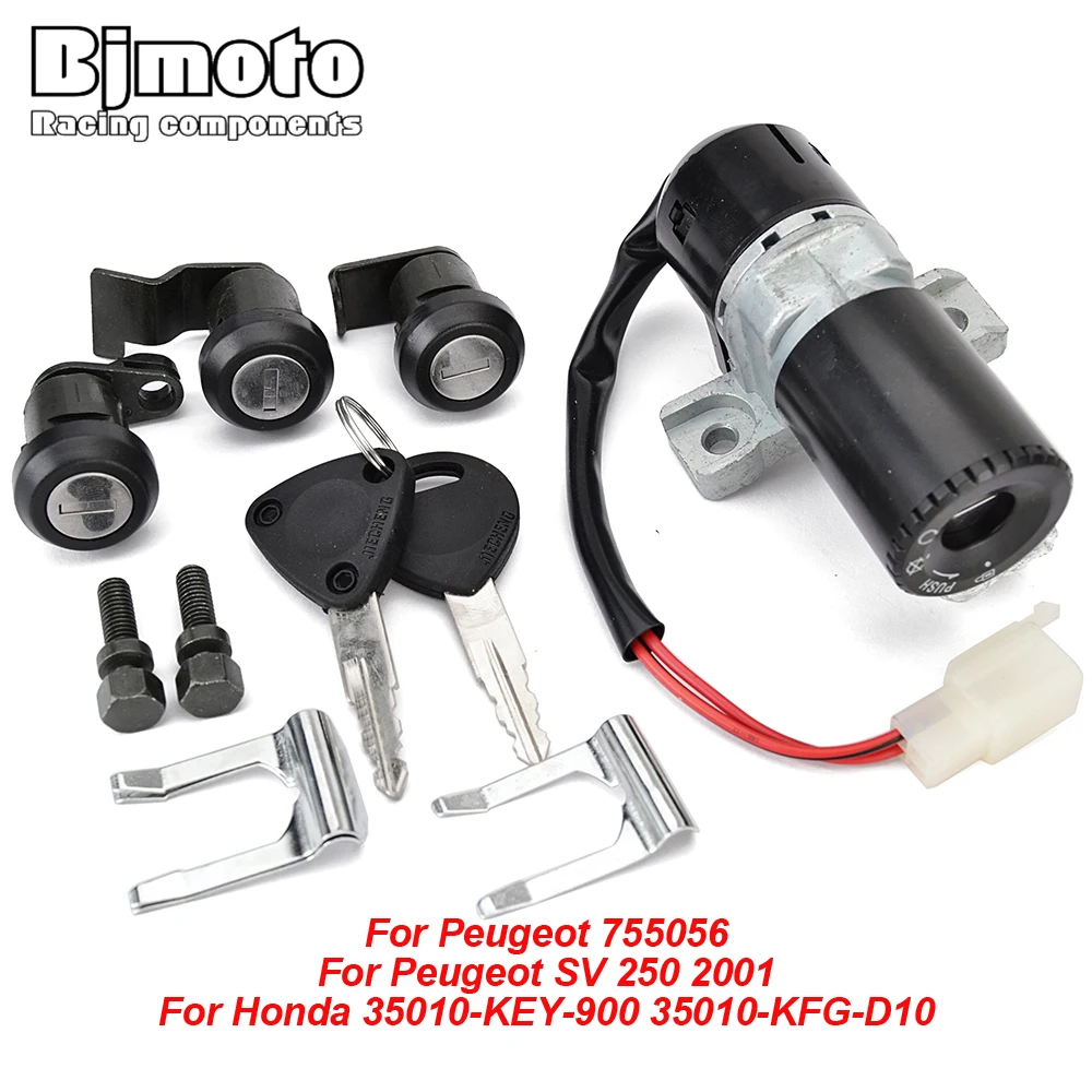 

Motorcycle Fuel Gas Cap Ignition Switch Seat Lock with Key Kit For Honda FES125 FES150 Pantheon 1998-2002 FES250 Foresight
