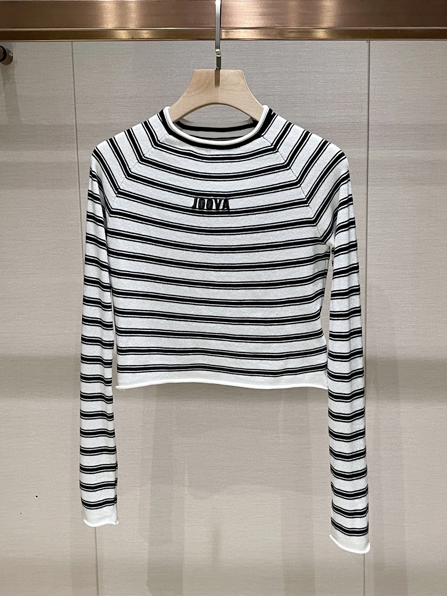 

Ele Knitted Sweater ort Sle Long Sve f High Collar Striped Base Layer Top for Women Casual Luxury Winter Faion