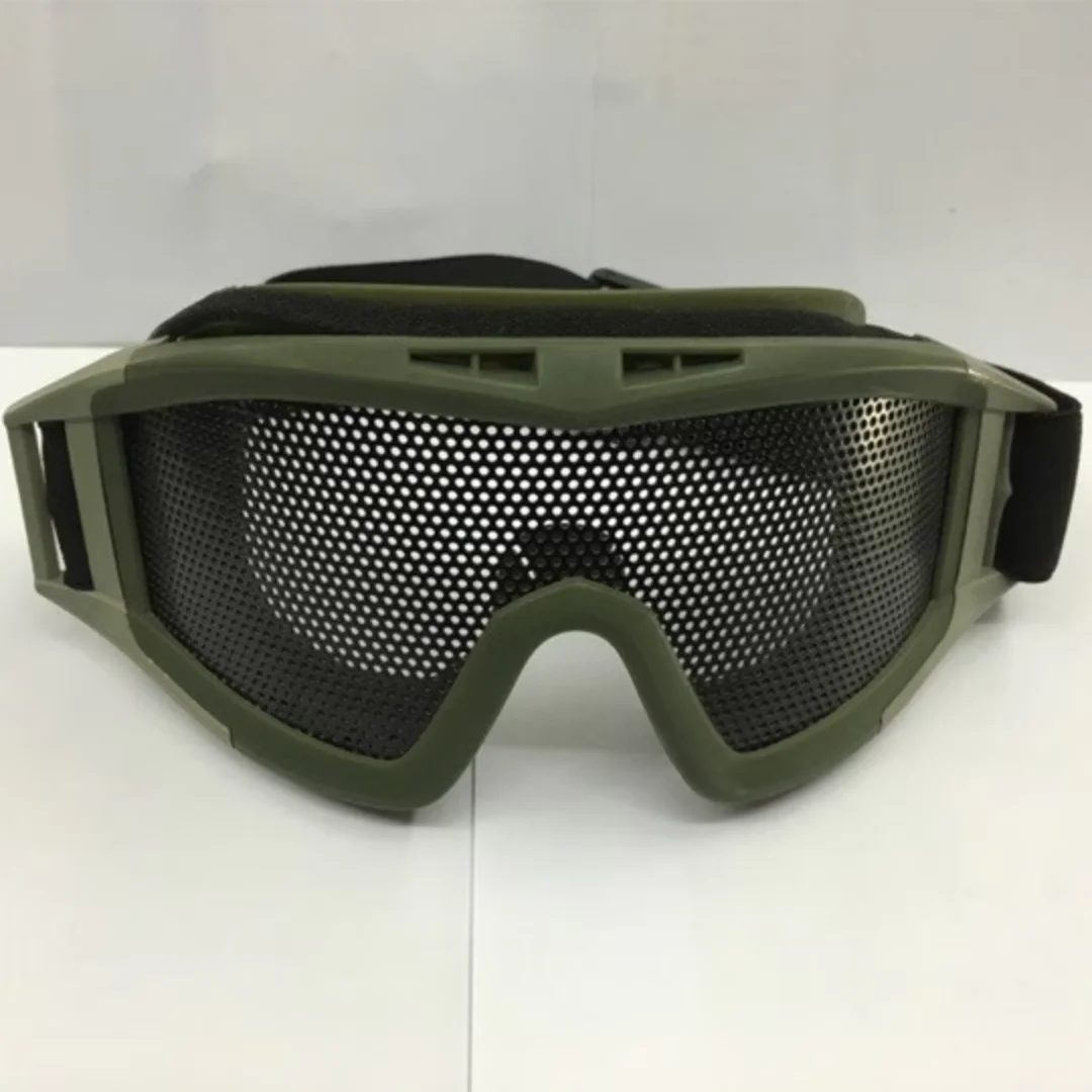 Outdoor Tactical Mesh Protection Metal Mesh Protective Glasses Rock Climbing Resistance To Impact