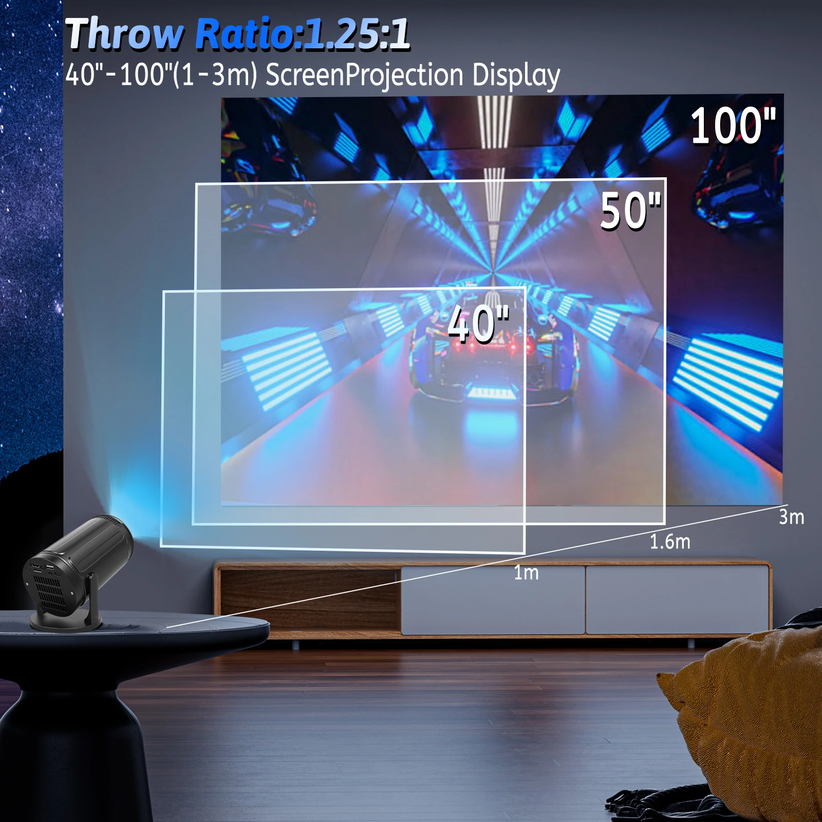 Nouveau 1280x720P RY008 LED Mini projecteur Portable HD haute luminosité 2 4G WIFI projecteur de cinéma maison pour les films