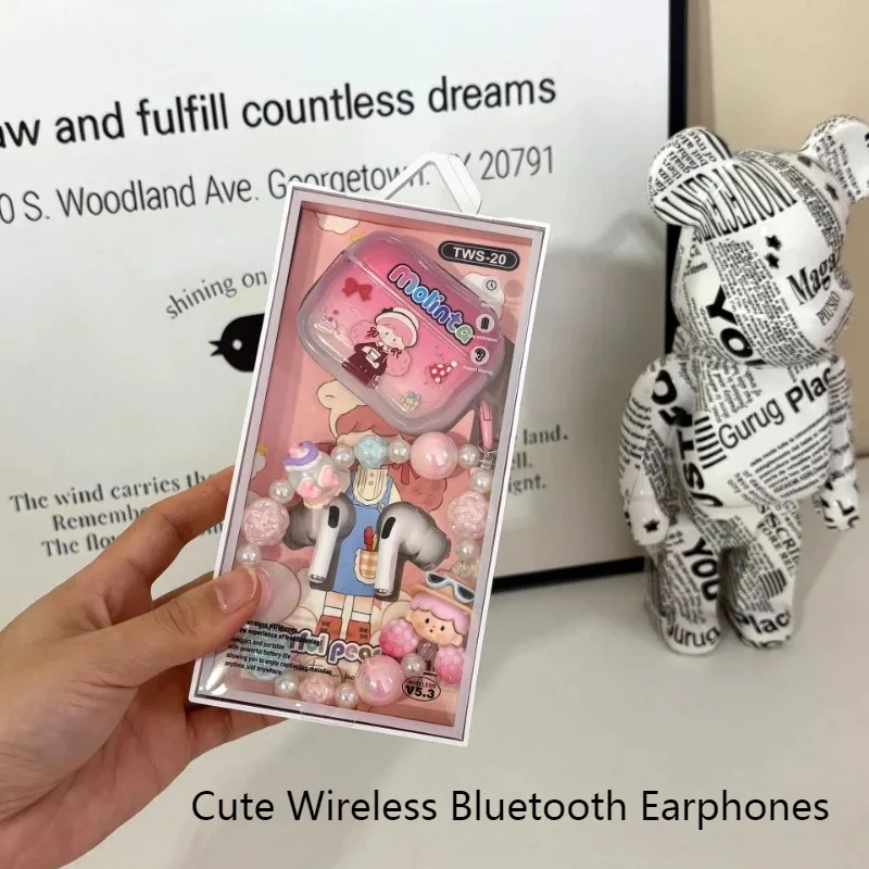 

Cute Wireless Bluetooth Earphones With High Appearance, Stereoscopic Sound Effects, Noise Reduction, Sports Running Earphones