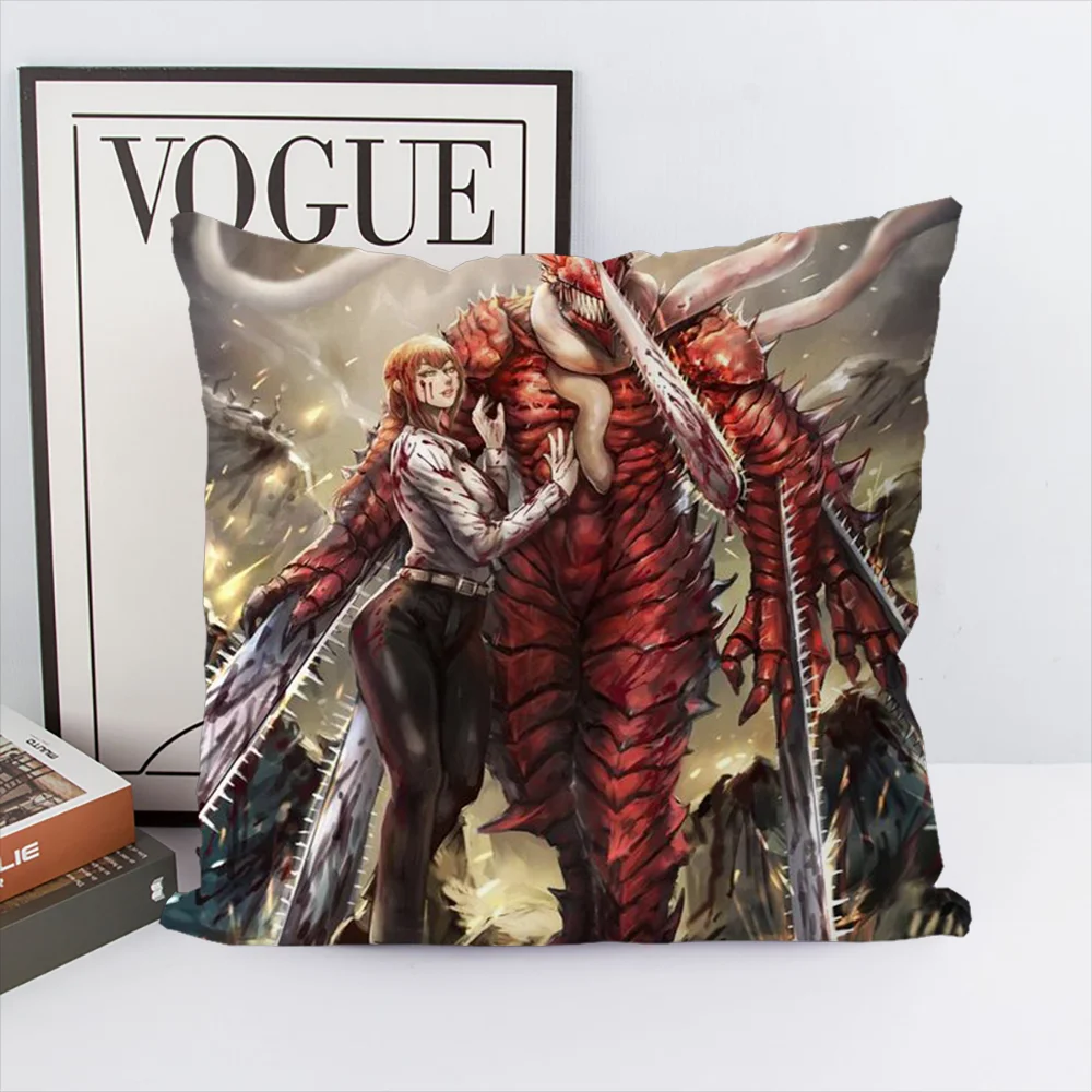 

Chainsaw Man Luxury Pillow Covers Double-sided For Car Pillows 45x45 Cushions Cover Home and Decoration Sofa Pillowcase 50x50
