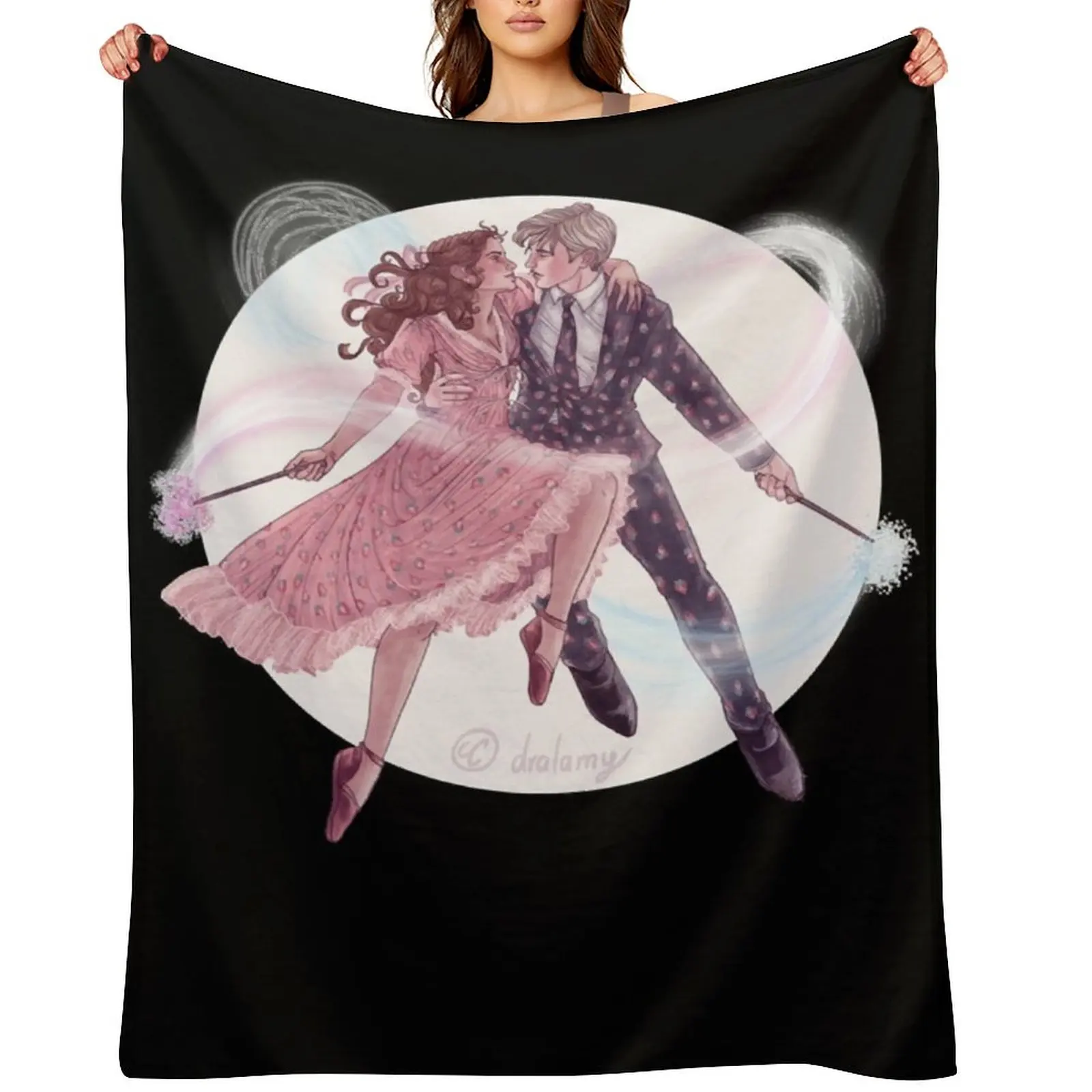 

Birthday Girl Strawberry Team Grow With Me Swing Vintage Style Throw Blanket Soft manga heavy to sleep Flannel Blankets