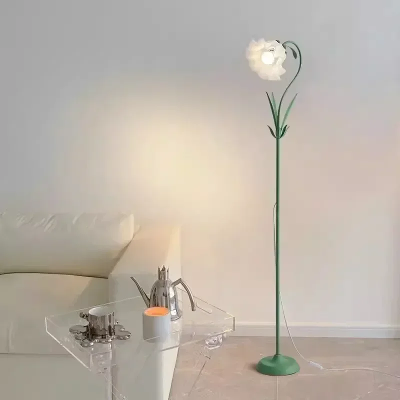 

Suzuran Flower E27 Led Floor Lamps for Living Room Sofa Standing Lamp Bedroom Remote Control Dimmable Bedside Lamp Home Decor