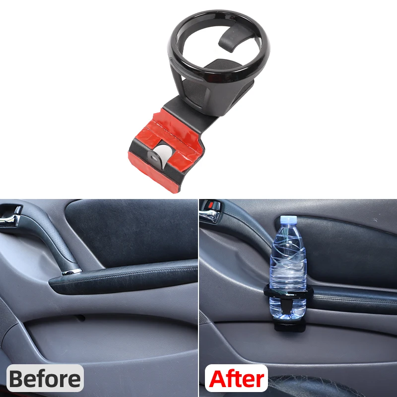 

1Pcs carbon steel black For Toyota Celica 1999-2005 car passenger inner door panel water cup holder car modification accessories