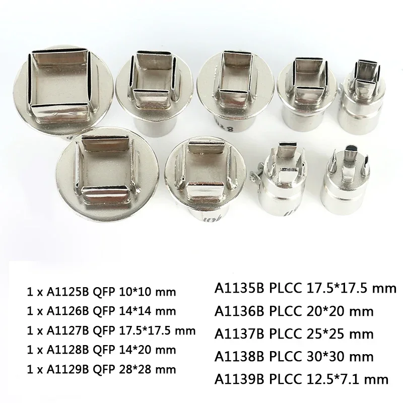 A1135B-A1139B PLCC serii A1125B-A1129B QFP serii 850 852 852D 853 853D 863D SMD BGA dyszy do gorącego wiatrówka stacja lutownicza wylutowywania stacji