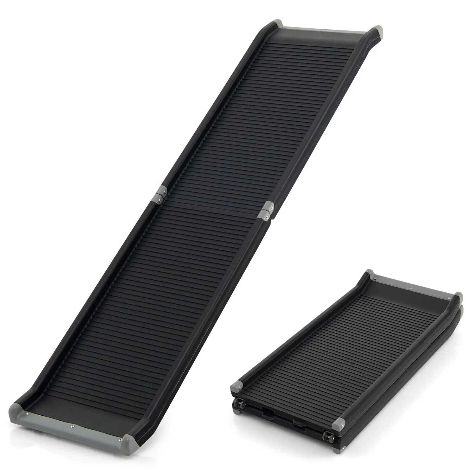 

63"Upgrade Folding Pet Ramp Portable Dog Steel Frame For SUV Truck Car