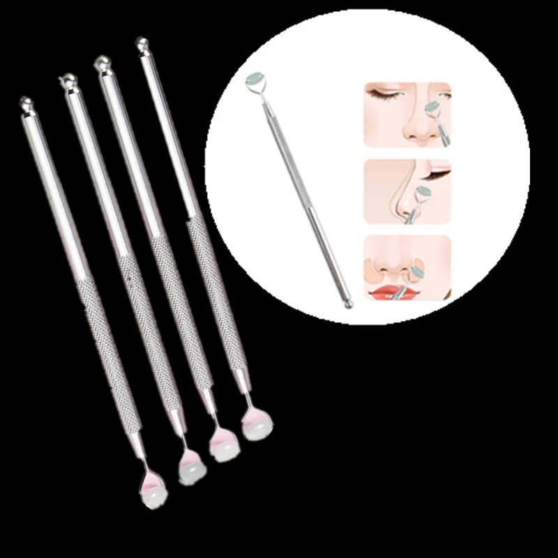 

Natural Jade Roller Guasha Facial Set - Eye Anti-Wrinkle Skin Scraper Face Firming Anti-Aging Puffy Eyes Massager Stone