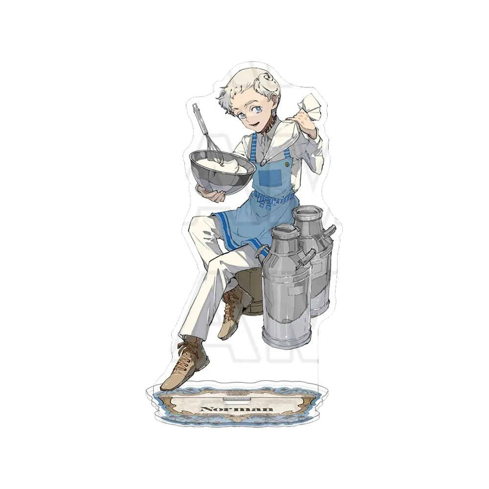 Anime The Promised Neverland Acrylic Stand Figure Desktop Decoration Collectible Ornament Cartoon Character Model Gift Keychain