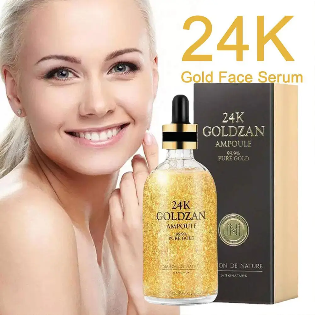 Niacinamide 24-каратное золото, сыворотка для лица, Антивозрастная Гиалуроновая кислота для сокращения пор, Корейская продукция для ухода за кожей, корейская косметика B7J2