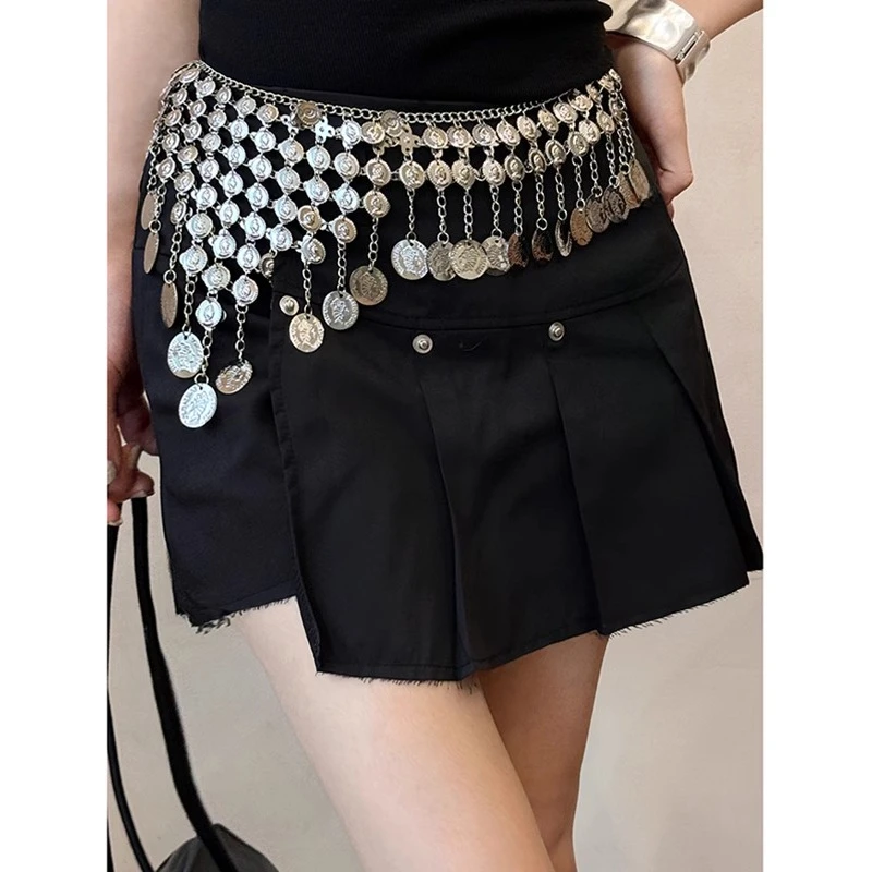 Bohemian Exotic Ethnic Belly Dance Fringe เอวเข็มขัดผู้หญิง Niche Elegant สาวร้อนเสื้อผ้าอุปกรณ์เสริม Bohe