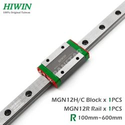 HIWIN Stainless Steel Alloy 12mm MGN12 Rail L=100 200 300 350 400 450 500 600 MM LINEAR Guideway With MGN12C or MGN12H Carriage