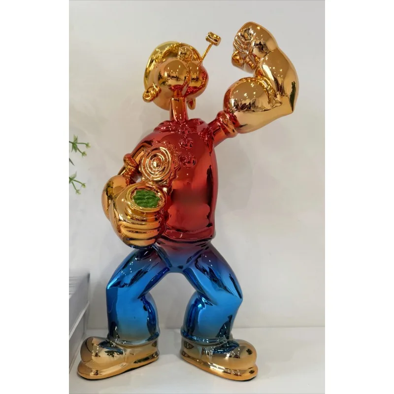 for Resin Electroplated Cartoon Character Model Ornament Soft Decoration Creative Photography Commercial Display Sculpture