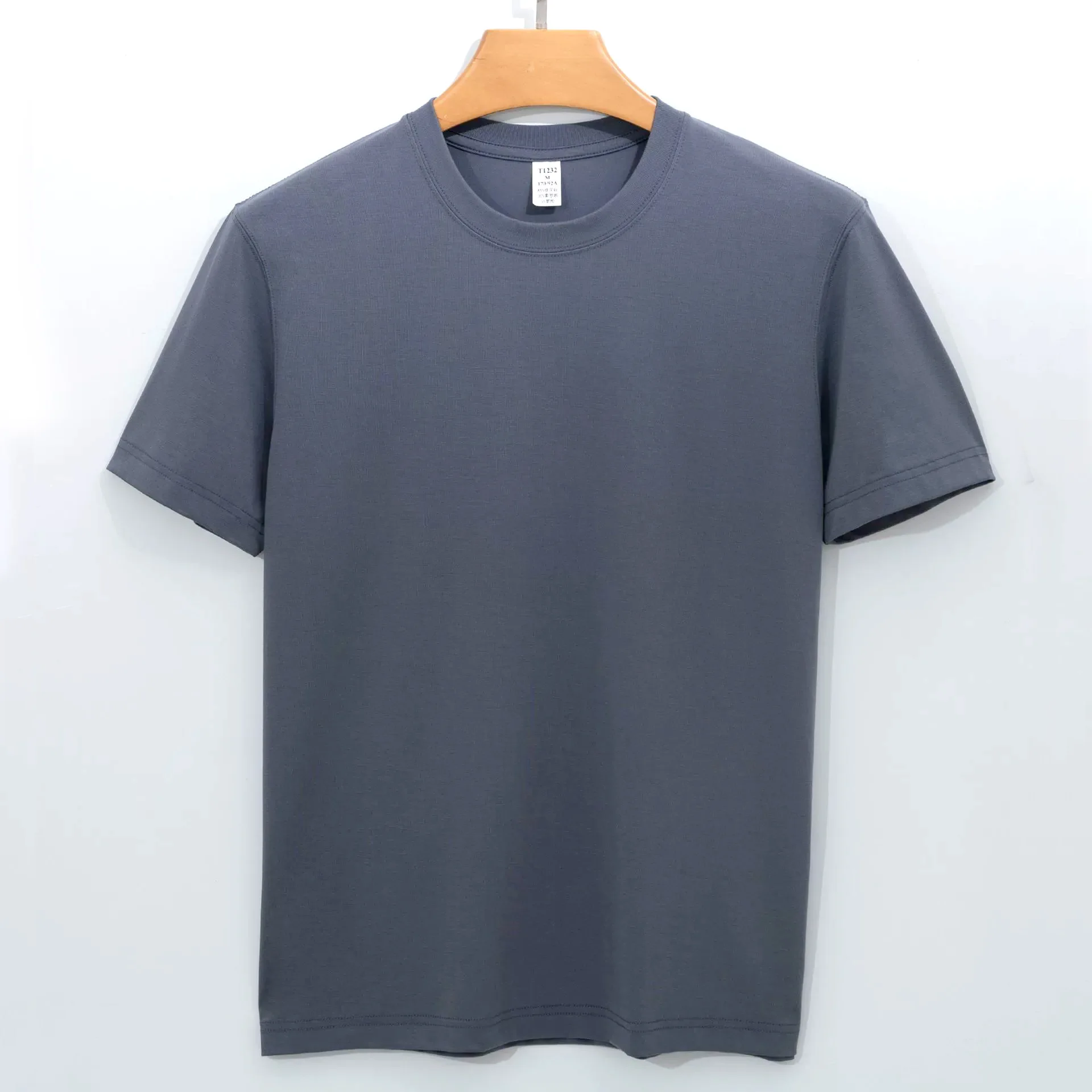 Man High Quality Modal Thin T-shirt XS-5XL Big Size Short Sleeve Pure Color Summer Top Basic Free Style  Antibacterial Tees