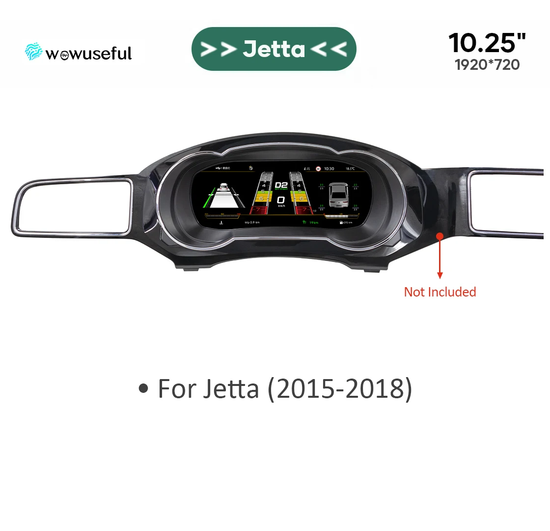 12.3 ''Lcd Digitale Dashboard Cluster Voor VW Scirocco Jetta Golf 6 7 MK7 Passat B8 B7 wijzigen Auto Radio instrumentenpaneel Cockpit - afbeelding 1