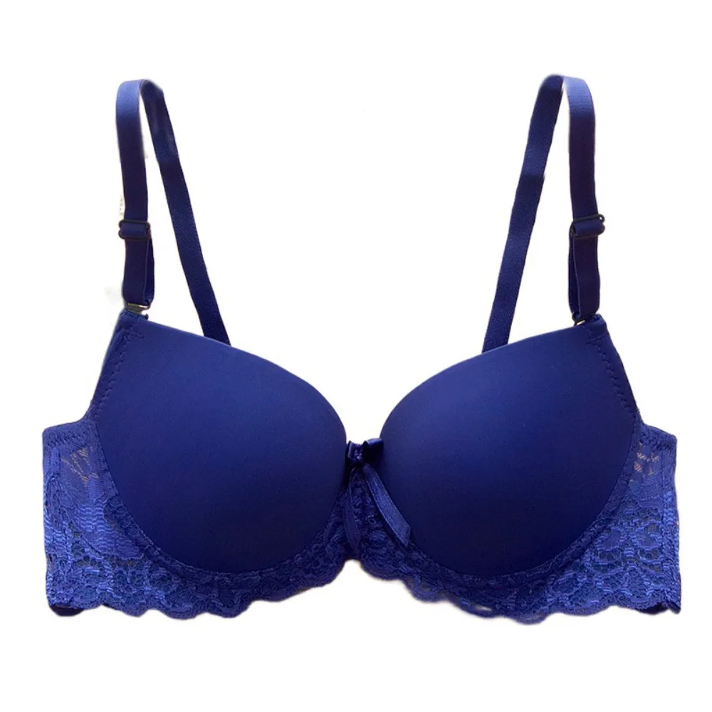 

Fashion Mesh Lace Deep V Bra Anti-sagging Shockproof Underwear Women Sweet Intimates Push Up Bras Girl