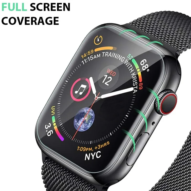 Przezroczysta, pełna folia ochronna na ekran do Apple Watch 9 8 7 6 SE 5 4 45MM 41MM 40MM 44MM Nie szkło do iWatch 3 38MM 42MM