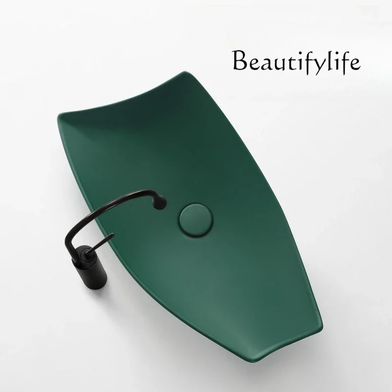 J Creative Personalized Table Basin Designer Wash Basin Washbasin Table Hand Tray Ceramic Basin Special-shaped