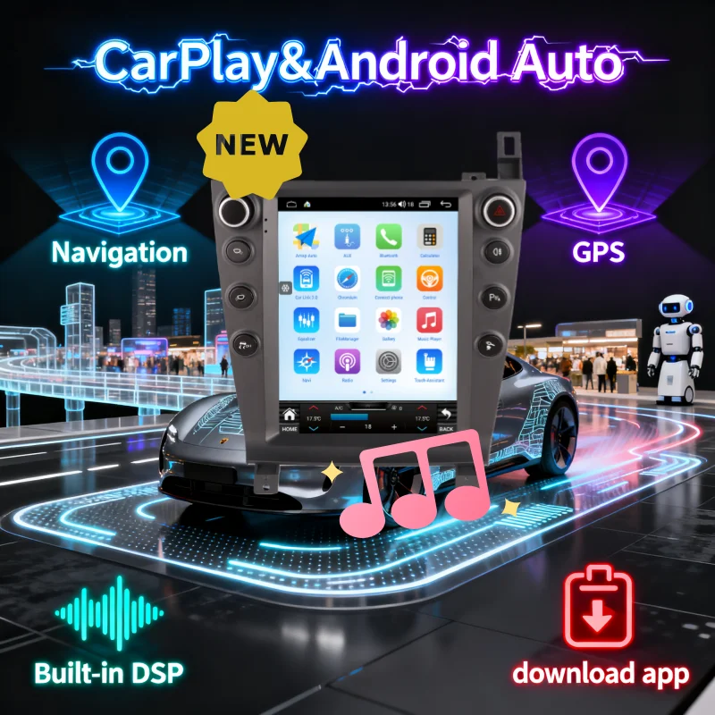 For Aston Martin 2005-2015 Android 14 Car Audio Car GPS Navigation Multimedia Stereo Radio CarPlay Stereo Head unit GPS