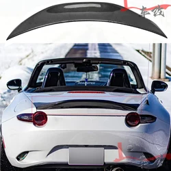 For Mazda MX5 Miata ND LMS style Carbon Car Rear Trunk Lid Boot Ducktail Spoiler Wings Black Exterior Tuning Accessories