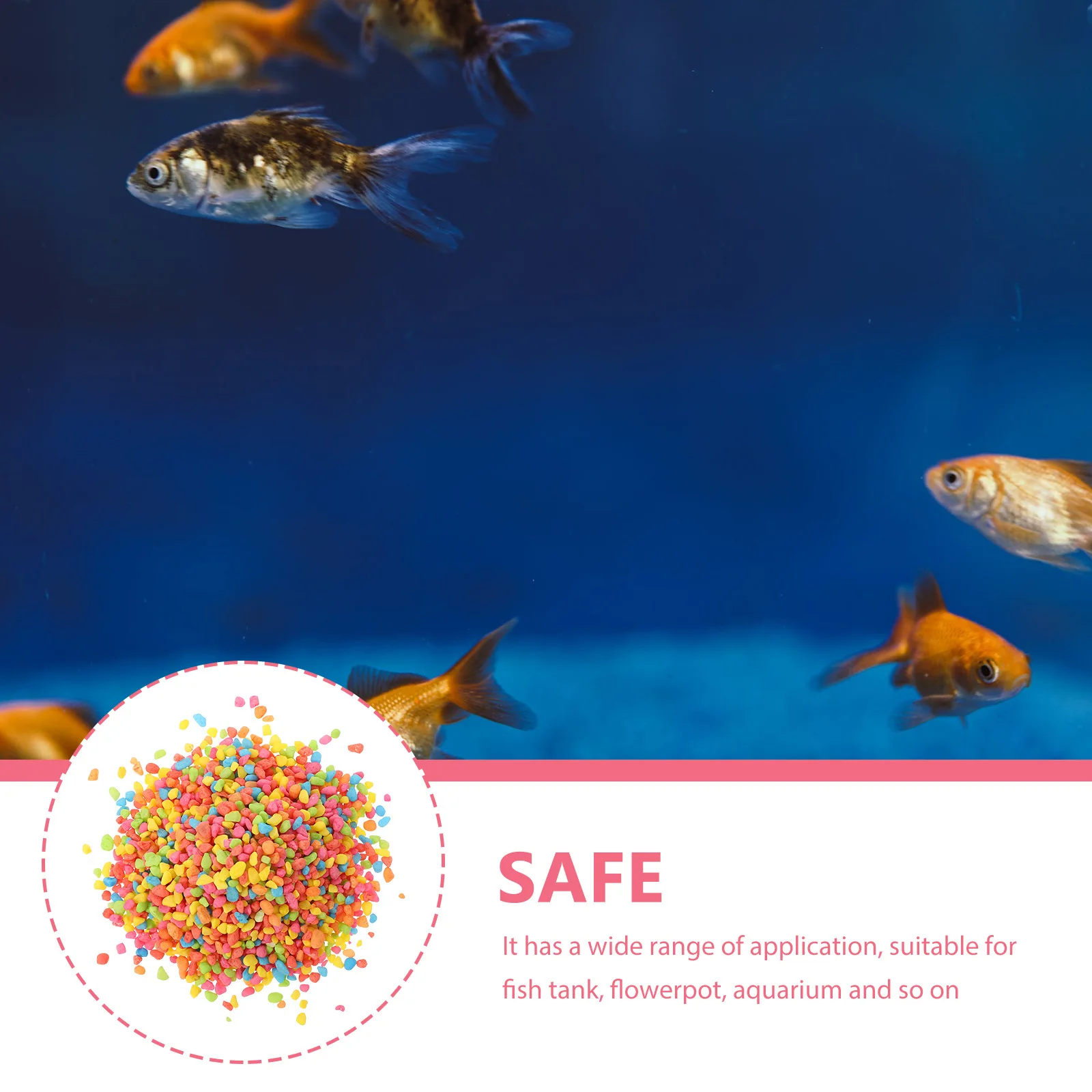 

2Packs Five Color Base Sand Premium Decorative Aquarium Gravels for Fish Tank Flowerpot Landscape Vivarium Colorful