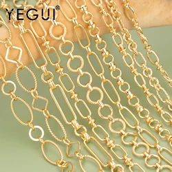 YEGUI C54,18k gold plated,0.3 microns,jewelry accessories,goldon chain,jewelry making,jewelry findings,diy chain necklace,1m/lot