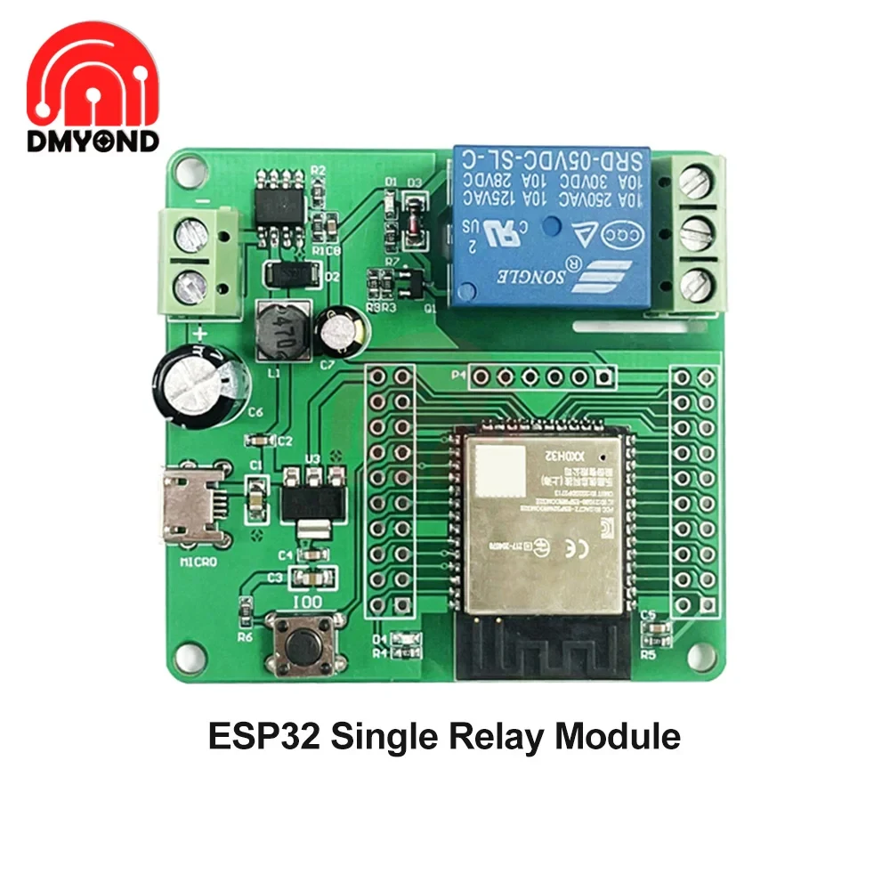 ESP32 Development Board Single Relay Module DC7-60V Large Capacity 4M Byte Flash Micro USB 5V Dropshipping Wholesale