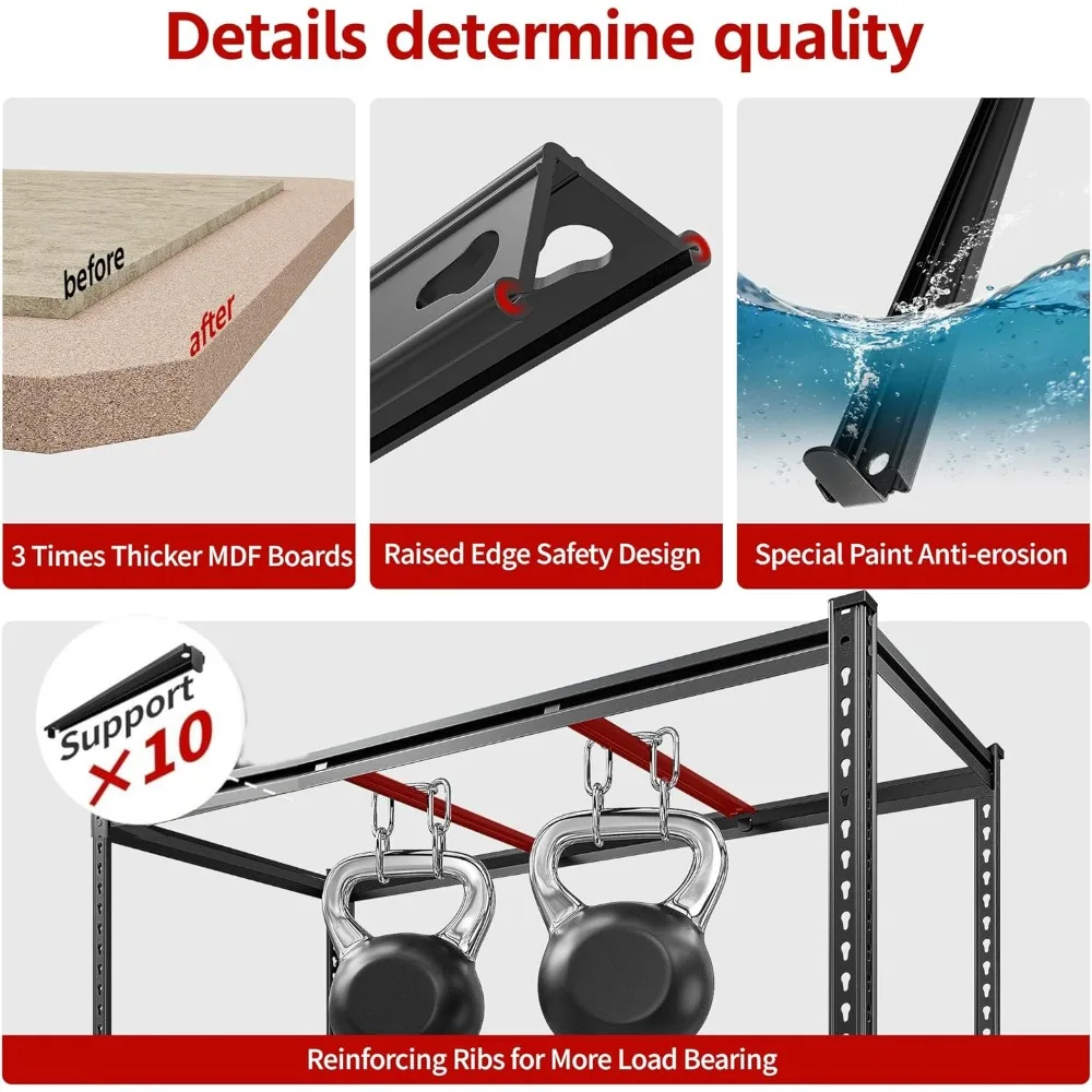 Heavy-Duty 5-Tier Adjustable Metal Garage Shelving with 3000 lbs Capacity, Industrial Strength Storage Solution