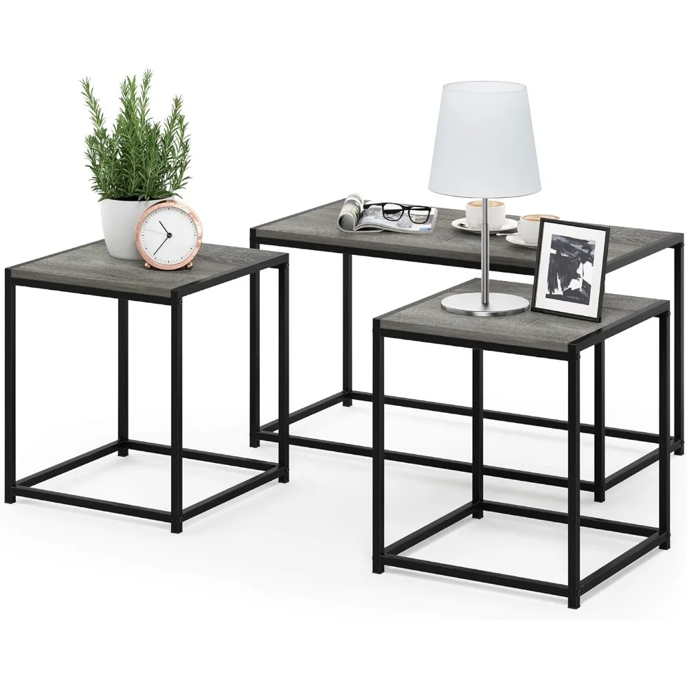 Camus Modern Living Room Coffee Table with 2 End Tables Set