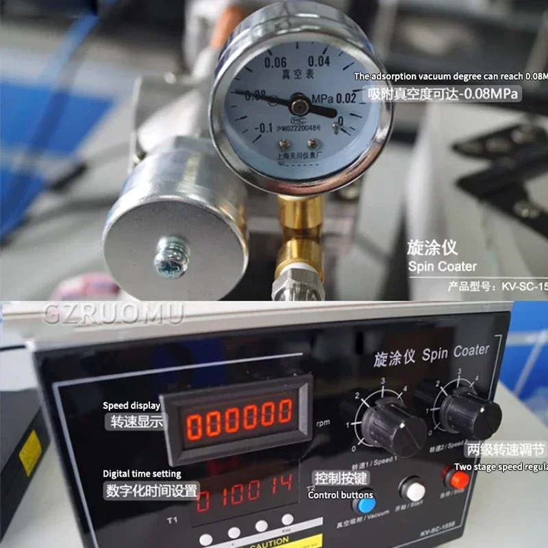 High-speed Benchtop Compact Spin Coater KV1550 Laboratory Coating Equipment Special For Sol Gel Wafer Photoresist Coating
