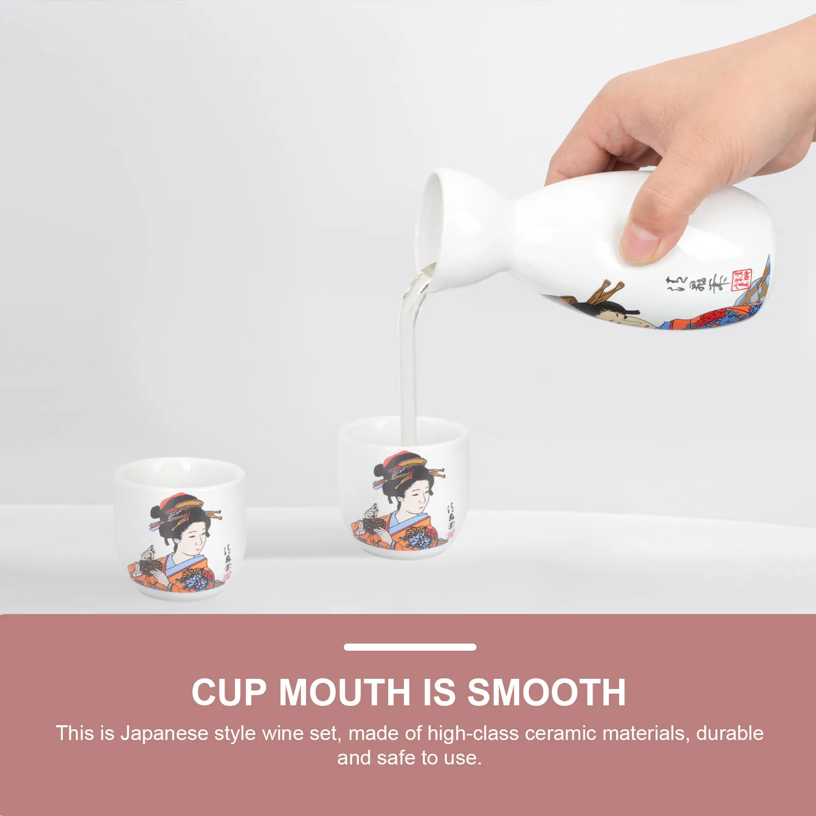 Taza de Sake de Cerámica, Soporte para Guardar Vino, Tetera Creativa, Kit de Jarra de Saki de Estilo Japonés para Beber