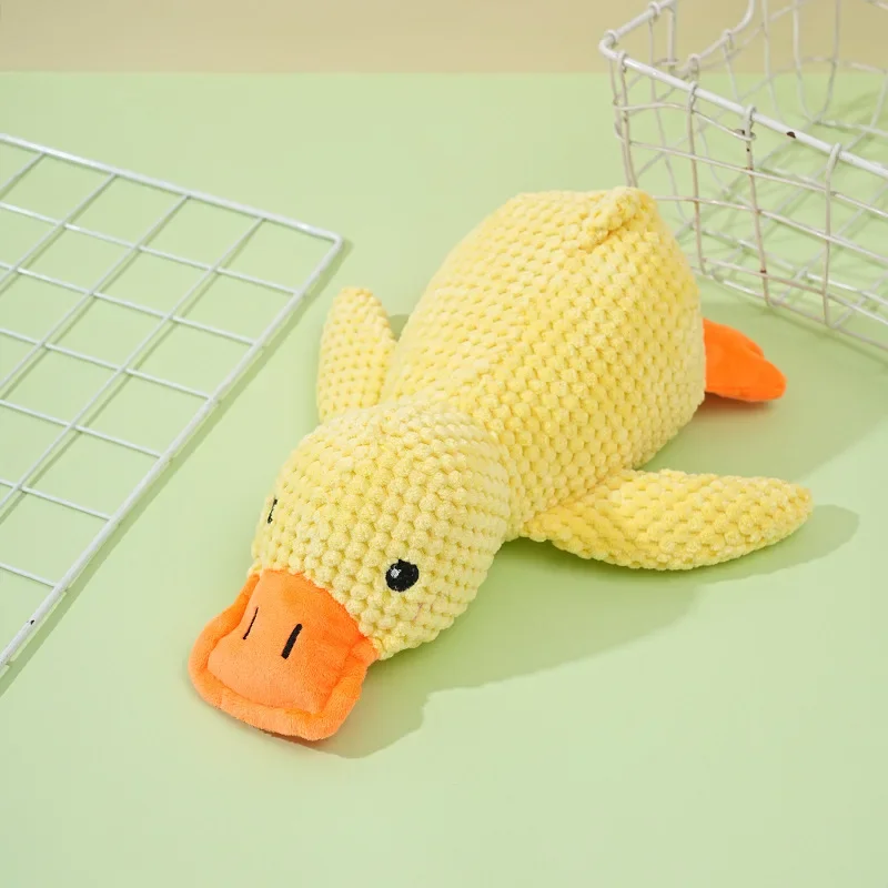 Dog toy plush companion sleeping duck bite resistant grinding sound making toy small and medium-sized dog pet relaxation tool