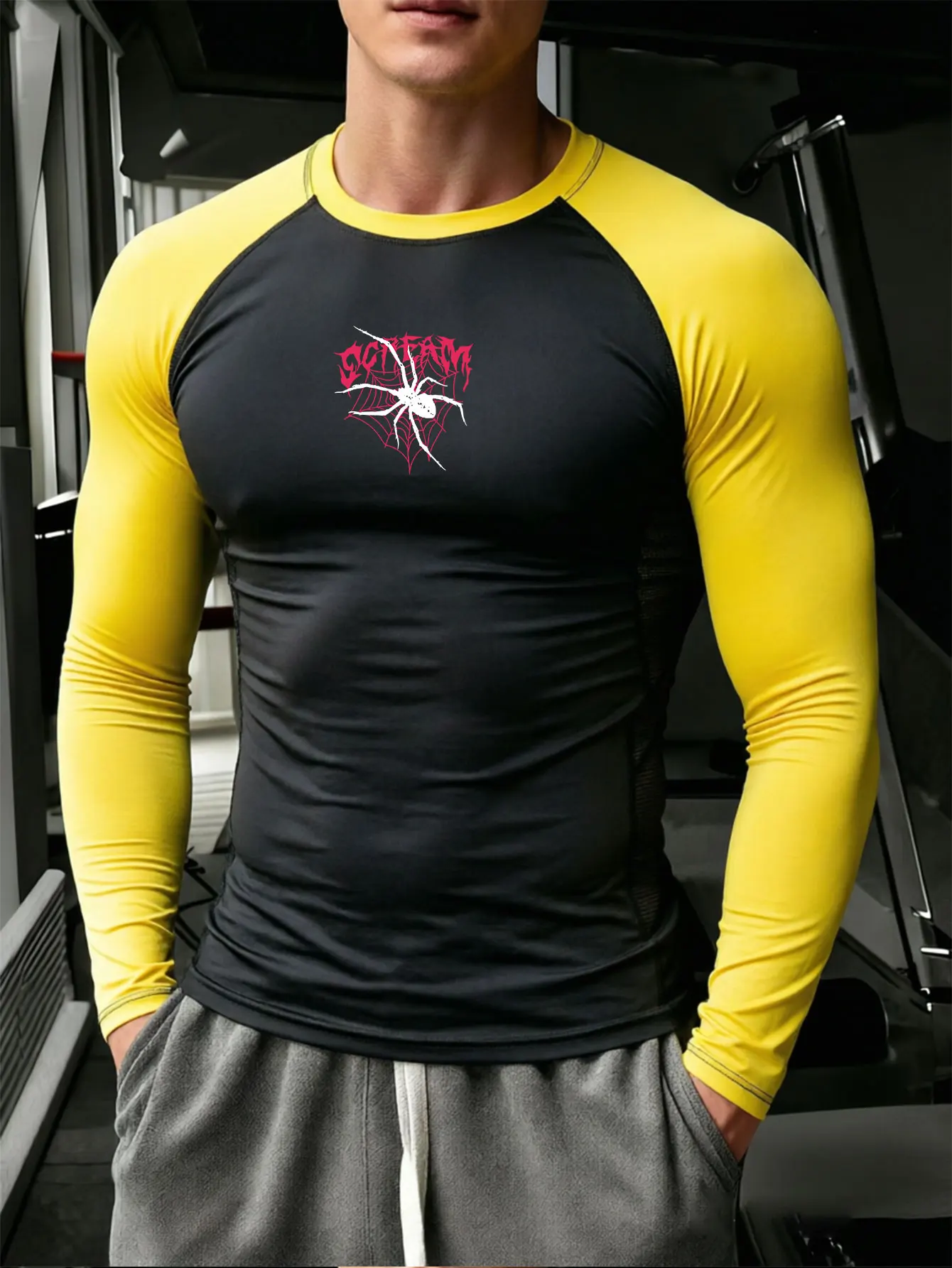 Men's Compression Shirts Long Sleeve Workout Gym T-Shirts Running Tops Cool Quick Dry Sports Baselayer Undershirts