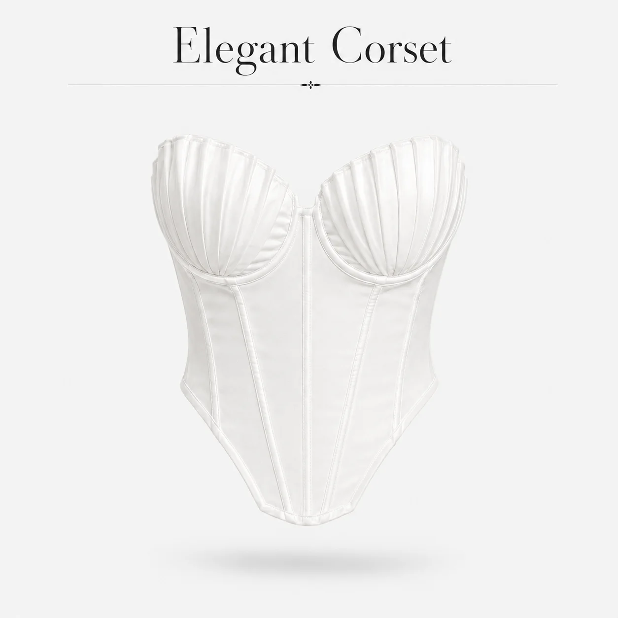 Women Pleated Strapless Corset Top Sweetheart Neck Bustier Women Back Smocked Form Fitting Cropped Tube Top