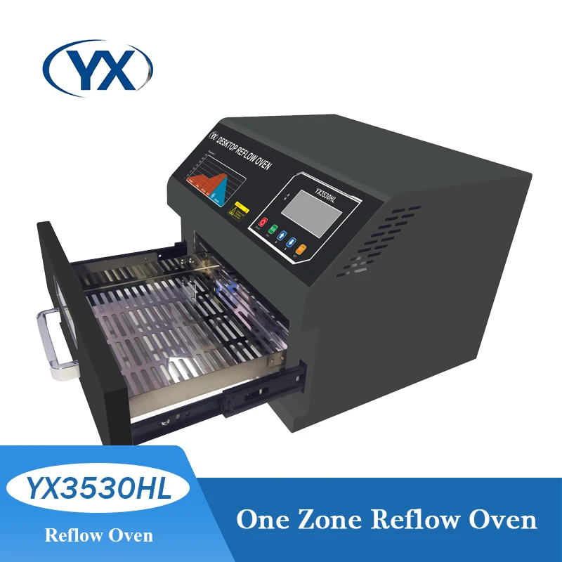 

Desktop Reflow Oven 2400W 350x300mm Infrared Hot Air Smd Reflow Soldering For Smt Small Batch Production And Processing YX3530HL