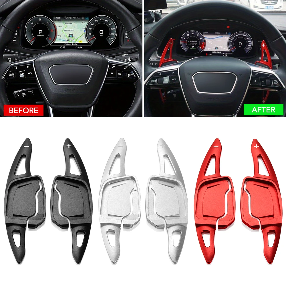 

Для Audi A1 A4 S4 Avant A5 S5 Sportback Sline 2021 2022 2023 2024 автомобильное рулевое колесо переключения передач DSG удлинитель аксессуары