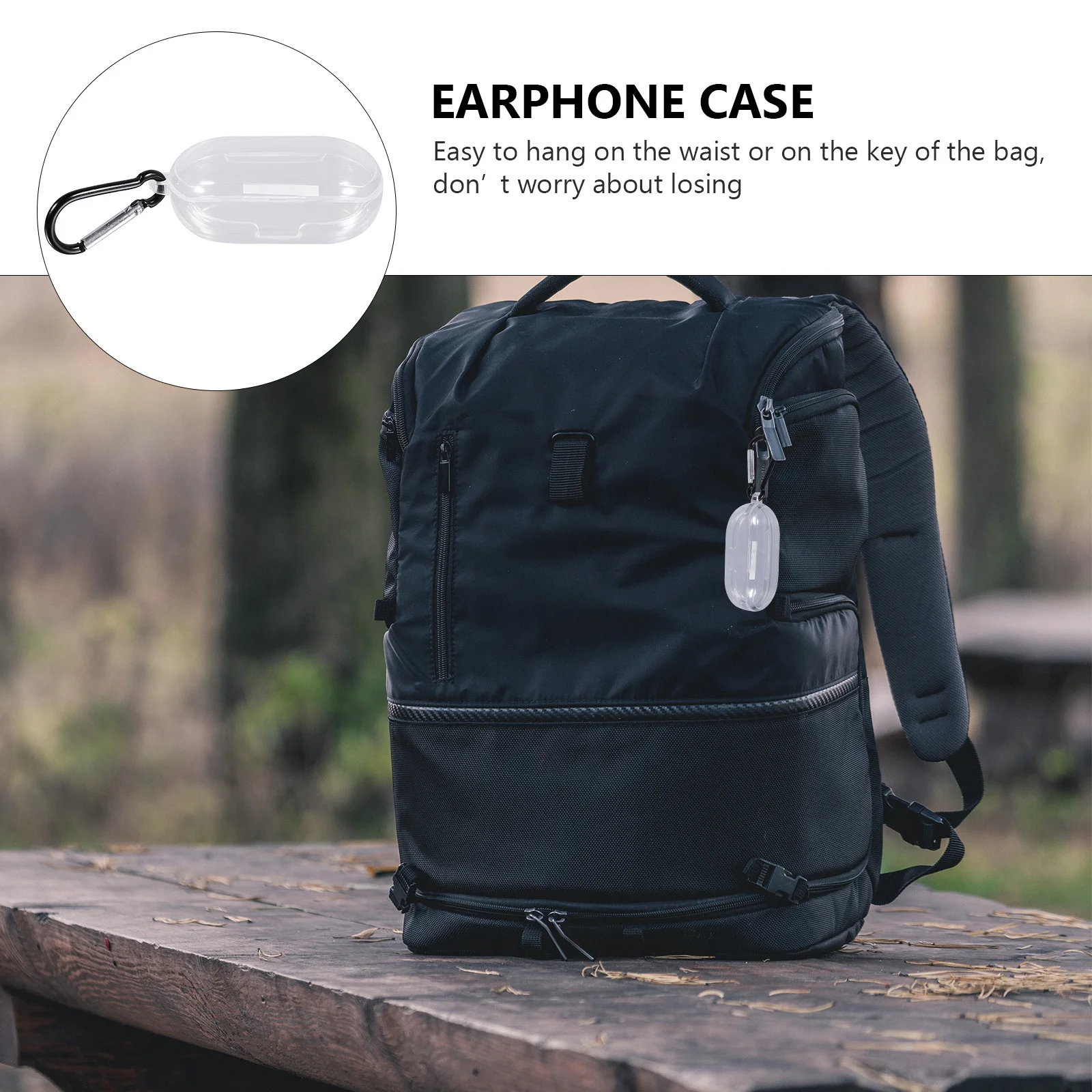 

1Pcs Transparent Earphone Protective Case Waterproof Pressure Resistant Hook Hanging Earphone Cover Compatible Galaxy