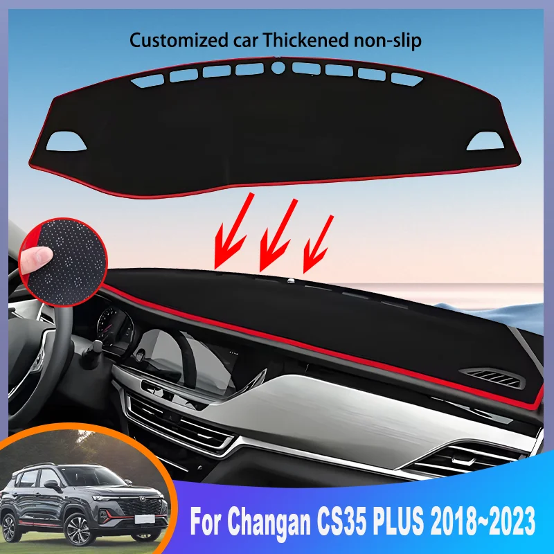 

Car Dashboard Cover Mat For Changan CS35 PLUS 2018~2023 Instrument Panel Carpets Non-Slip Sun protection Pad Interior Accessorie