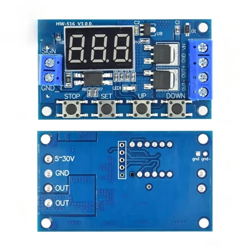 Trigger Cycle Timing Delay Switch Circuit Dual MOS Tube Control Board Replace Relay Module 12V 24V