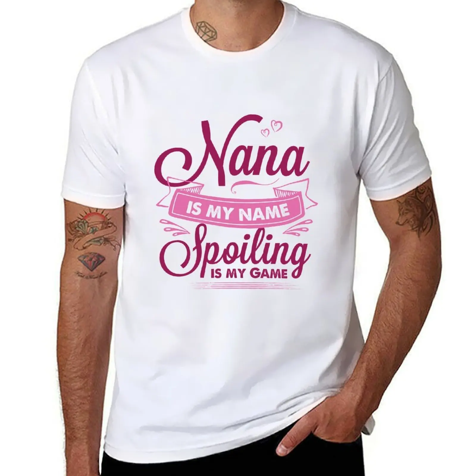 

Футболка с надписью "Spoiling My My Is Game Name Is Nana", повседневная праздничная футболка с короткими рукавами