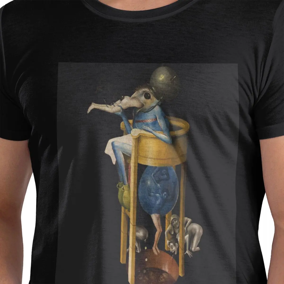 Hieronymus Bosch Devil On Night Chair 100% قطن تي شيرت رجالي موضة تي شيرت رجالي برقبة دائرية وأكمام قصيرة S-6XL