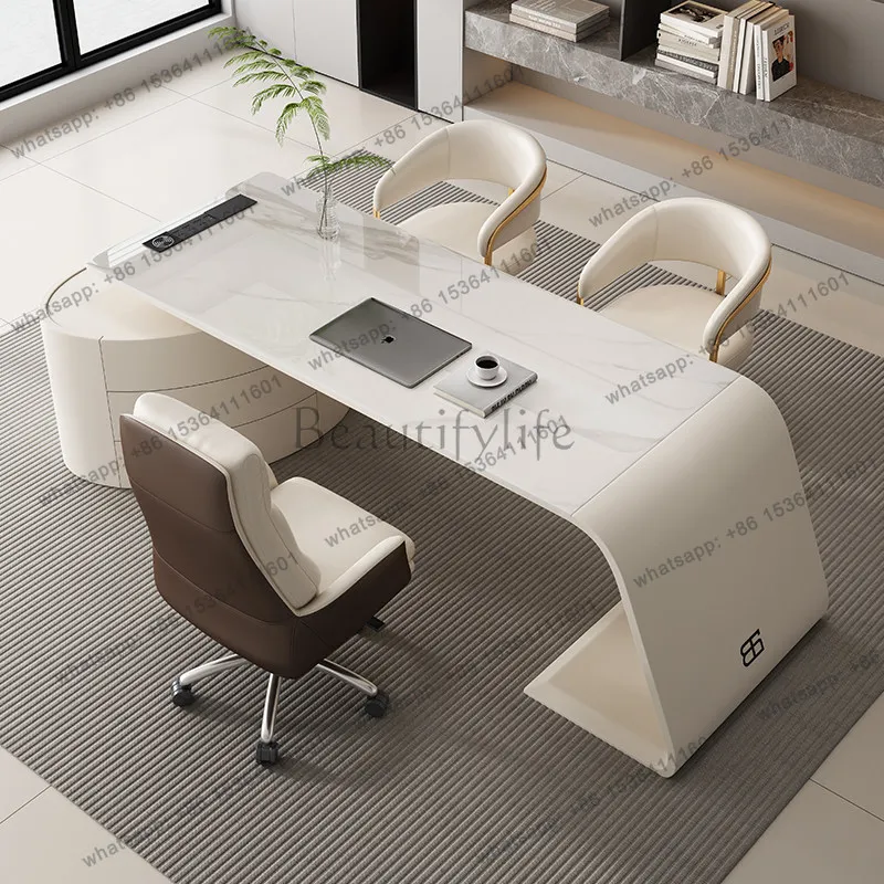 Light luxury minimalist slate desk home simple style high-end boss desk