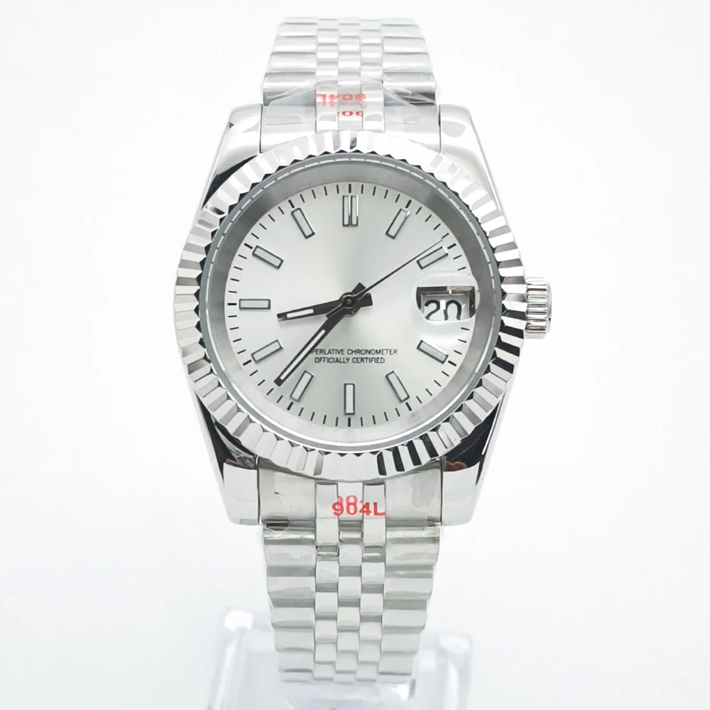Waterproof 39mm NH35 Automatic Mechanical Movement Watch Stainless Steel Bracelet Sapphire Glass Dive Watch Luminous