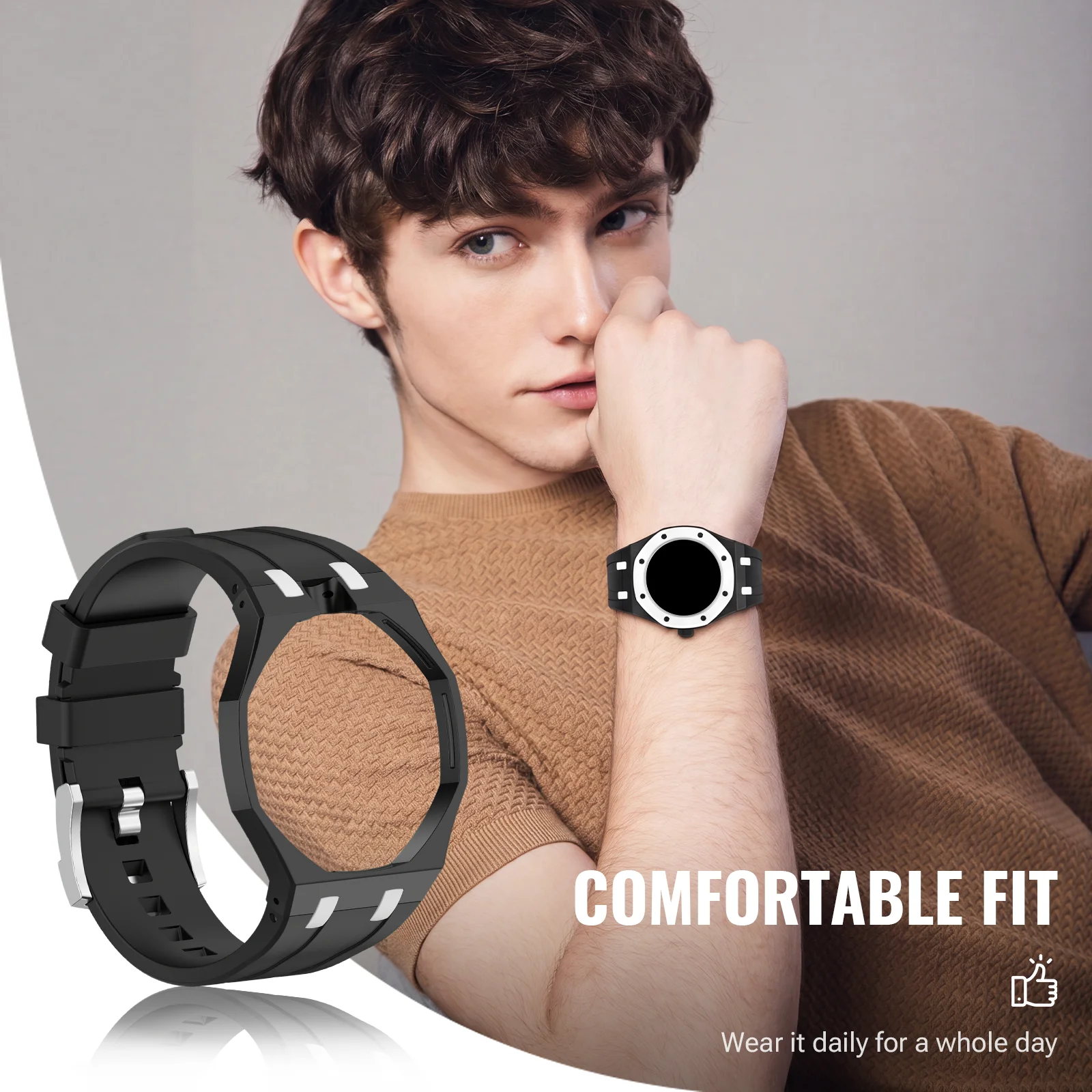 PC Case+Silicone Strap for Swatch X AP Royal Pop Pocket Watch Changer To Wristwatch Integrated Modification Accessories