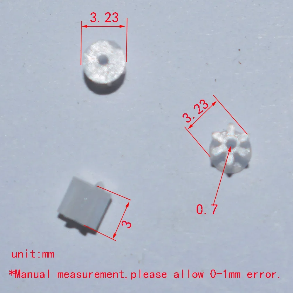 6T 0.8A 0.4M Pinion 3.2mm Diameter 0.75mm Hole Model Aircraft Robot Toy Accessories 60.8A Micro Gear 10PCS/LOT